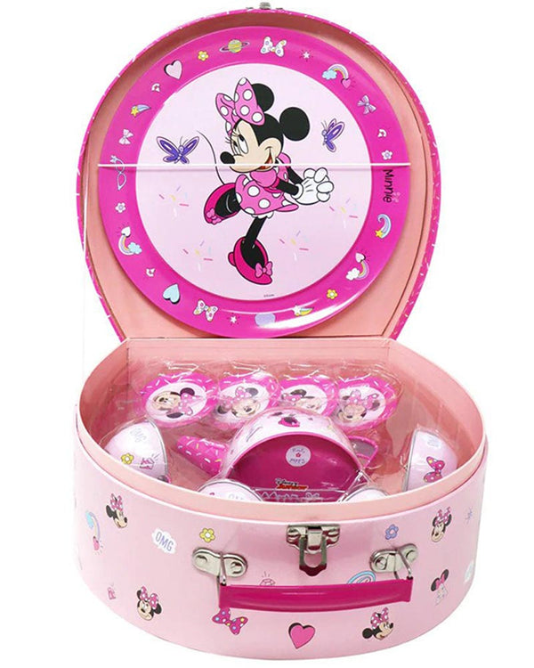 Disney Minnie Mouse Kids Tin Tea Set 14 Piece