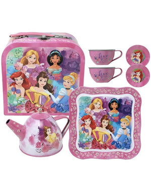Disney Princess Kids Tin Tea Set 7 Piece