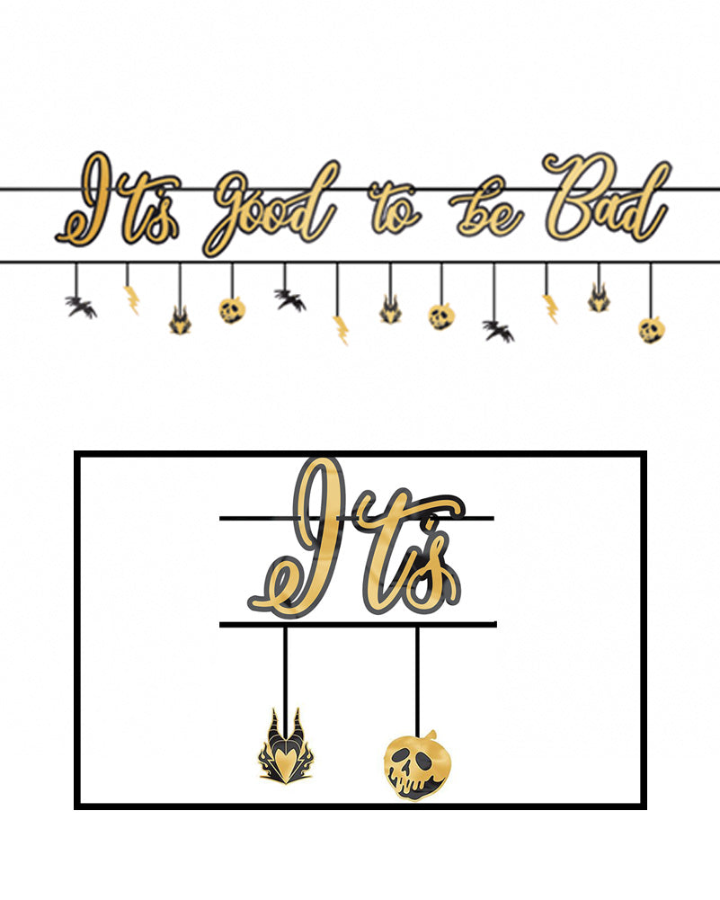 Disney Villains Foil Letter Banner 3.65m Pack of 2