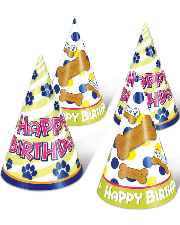 Dog Birthday Cone Hats Pack of 4