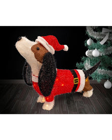 Dog Santa Suit Christmas LED Tinsel 65cm
