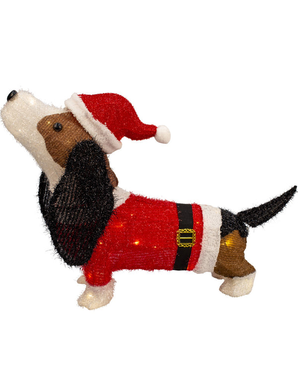 Dog Santa Suit Christmas LED Tinsel 65cm