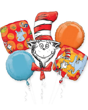 Dr Seuss Bouquet Foil Balloons Pack of 5