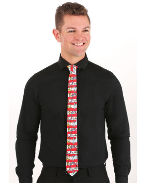 Dr Seuss Characters and Stripes Deluxe Necktie