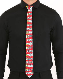 Dr Seuss Characters and Stripes Deluxe Necktie