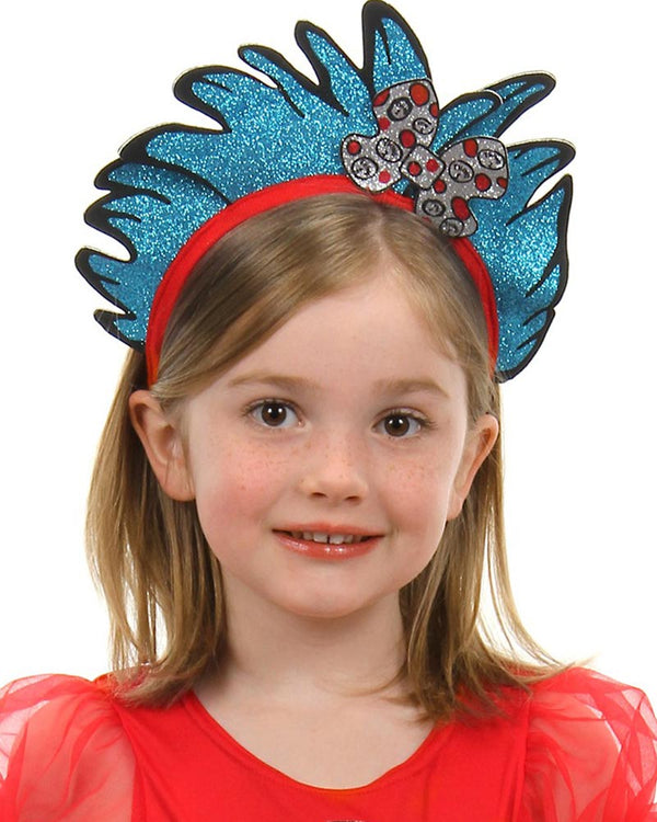Dr Seuss Cat in the Hat Thing 1 and Thing 2 Glitter Headband