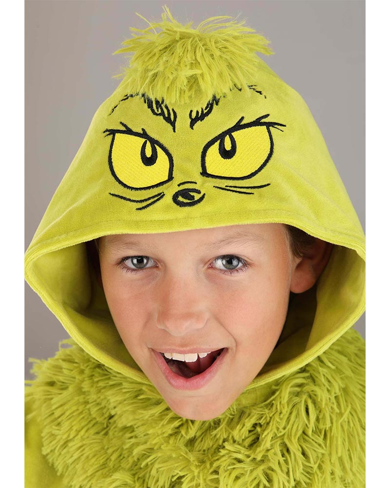 Dr Seuss The Grinch Deluxe Jumpsuit Kids Costume
