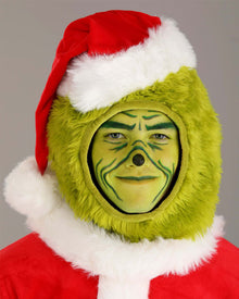 Dr Seuss The Grinch Santa Open Face Adult Costume
