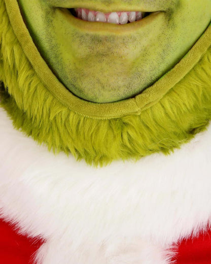 Dr Seuss The Grinch Santa Open Face Adult Plus Size Christmas Costume