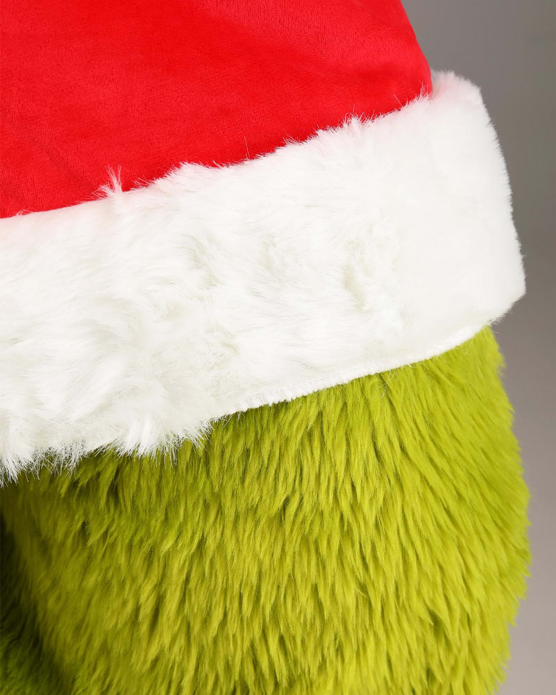 Dr Seuss The Grinch Santa Open Face Adult Plus Size Christmas Costume
