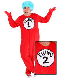 Dr Seuss Thing 1 or 2 Deluxe Adult Plus Size Costume