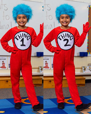 Dr Seuss Thing 1 or 2 Deluxe Kids Costume