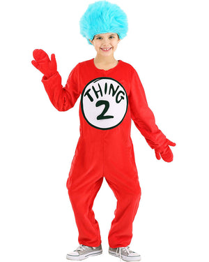 Dr Seuss Thing 1 or 2 Deluxe Kids Costume