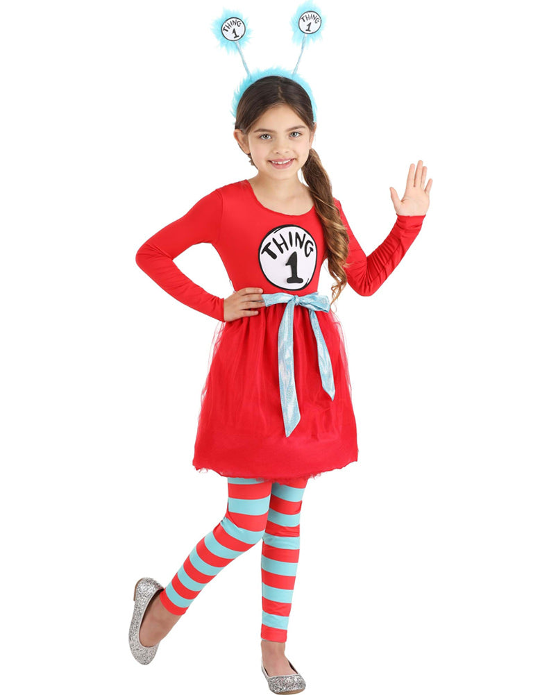 Dr Seuss Thing 1 and 2 Girls Costume