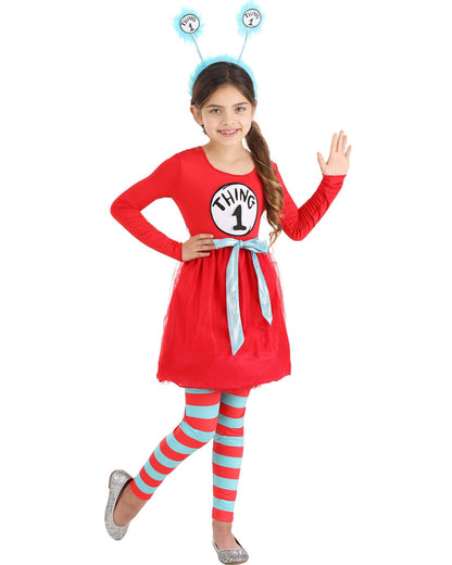 Dr Seuss Thing 1 and 2 Girls Costume