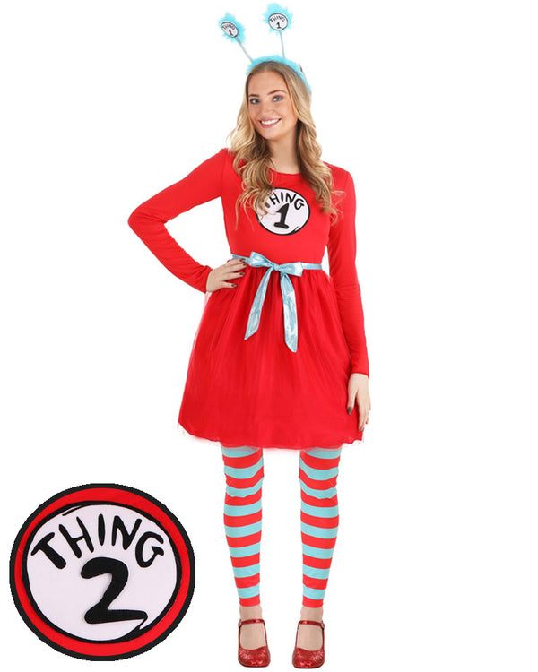 Dr Seuss Thing 1 and 2 Womens Costume