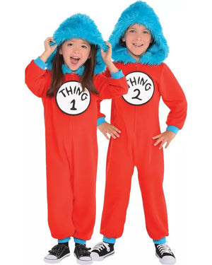 Dr Seuss Thing 1 and Thing 2 Kids Costume