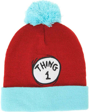 Dr Seuss Thing 1 Pom Beanie