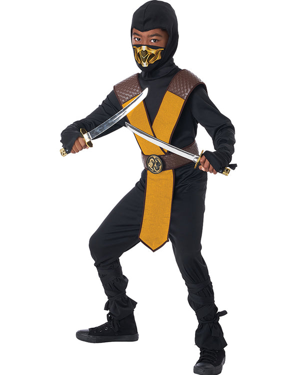 Dragon Master Yellow Ninja Boys Costume