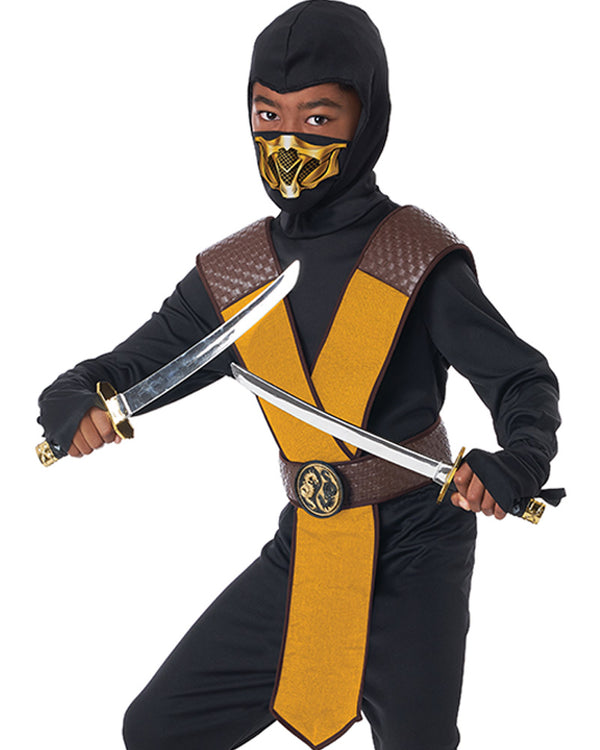 Dragon Master Yellow Ninja Boys Costume