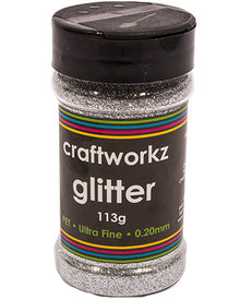 Ultra Fine Silver Craft Glitter 113g
