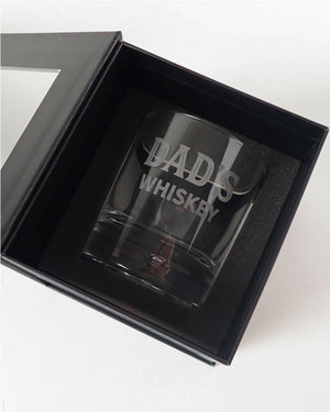 Dads Whiskey Engraved Round 305ml Scotch Glass in Gift Box