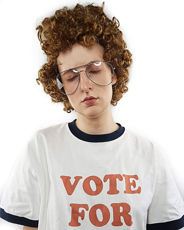 Dynamite Brown Afro with Glasses Set