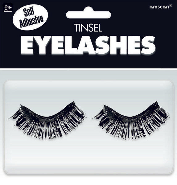 Team Spirit Tinsel Eyelashes Black