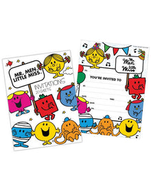 Mr Men Little Miss Padded Invitations Pack of 20