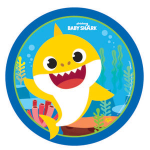 Baby Shark 7in / 17cm Paper Plates Pack of 8