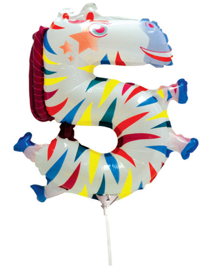 Number 5 Animal Balloon