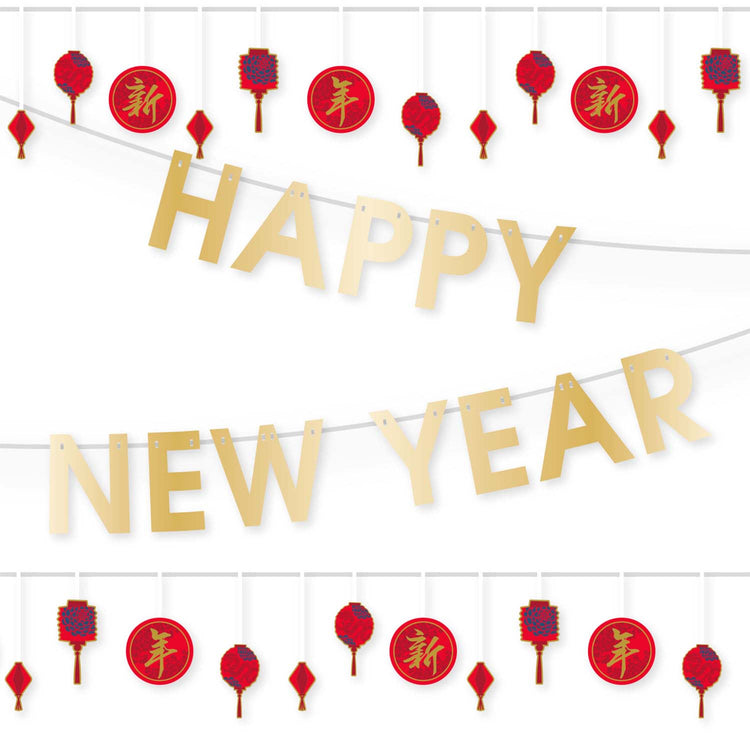 Chinese New Year Banner Kit Hot Stamped Pack of 2