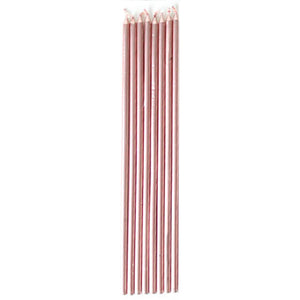 Rose Gold Taper Candles Pack of 10
