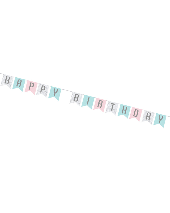 Marble Party Paper Bunting