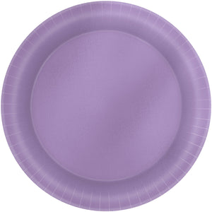 Metallic 21cm Lavender Round Plates Pack of 8