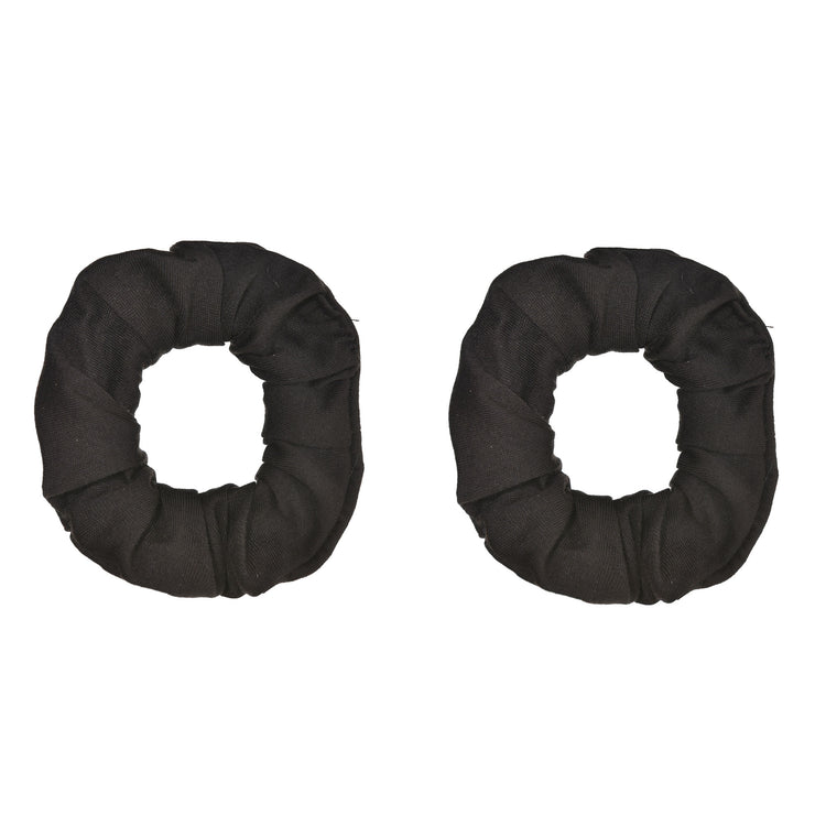 Team Spirit Hair Scrunchies Black Pack of 2