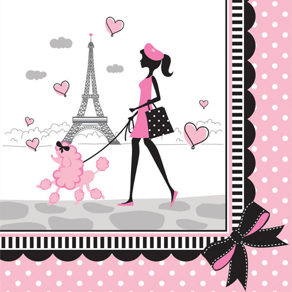 Party In Paris Lunch Napkins Pack of 18