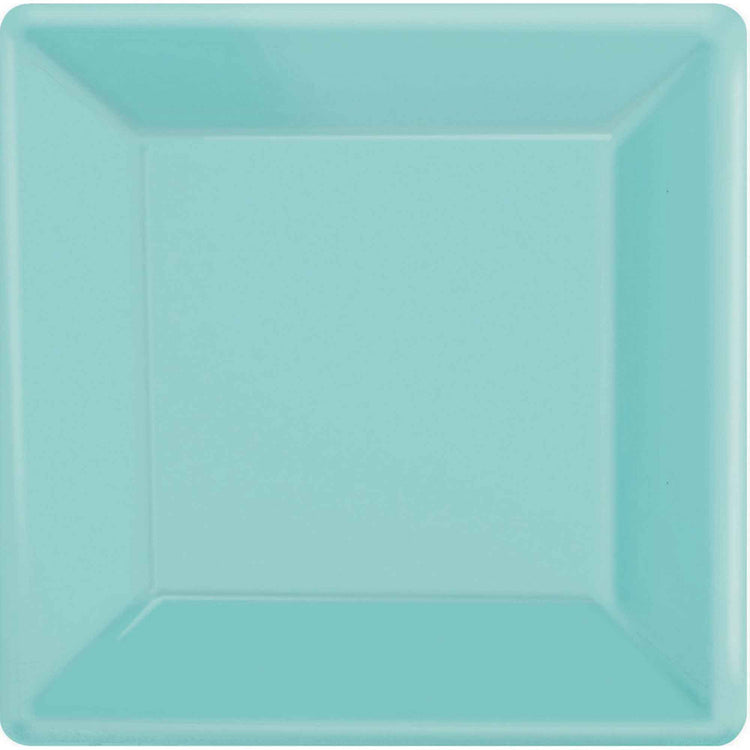 Paper Plates 26cm Square 20CT - Robins Egg Blue Pack of 20