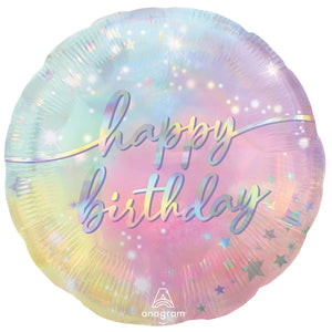 45cm Standard HX Luminous Happy Birthday Balloon