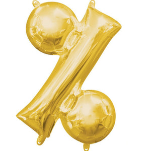 Gold 40cm Percentage Symbol Balloon