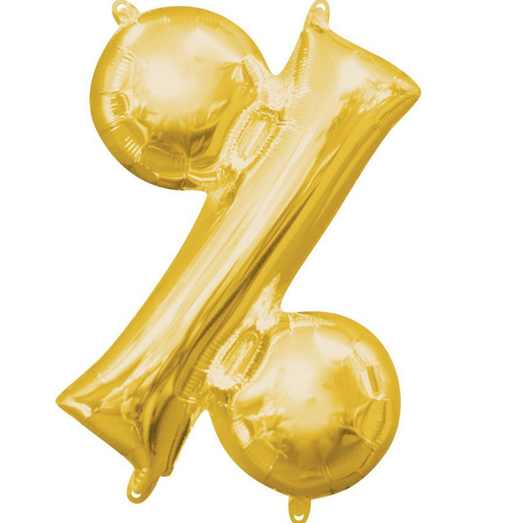 Gold 40cm Percentage Symbol Balloon