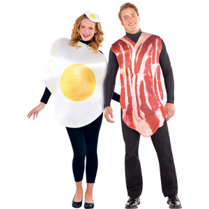 Breakfast Buddies Egg and Bacon Adult Costume Couples Costume Standard Sizes