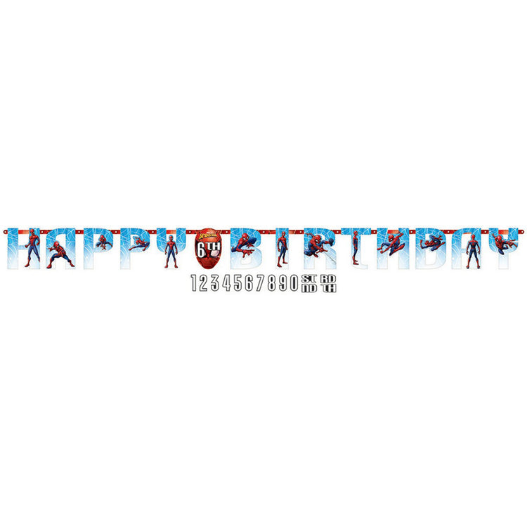 Spiderman Webbed Wonder Jumbo Add an Age Banner 3.2m
