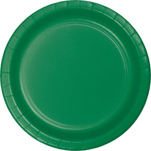 Christmas Emerald Green Round Paper Plate 22cm Pack of 24