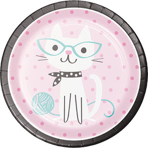 Purrfect Party Dinner Plates Paper 22cm Pack of 8