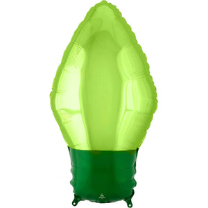Standard Shape XL Green Christmas Light Bulb Balloon