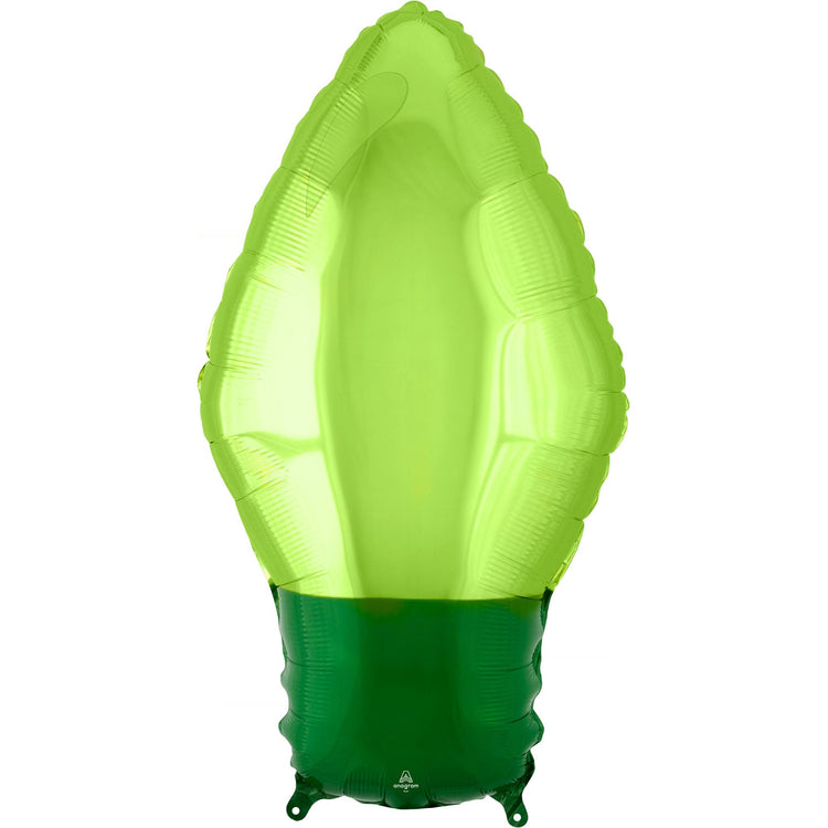 Standard Shape XL Green Christmas Light Bulb Balloon