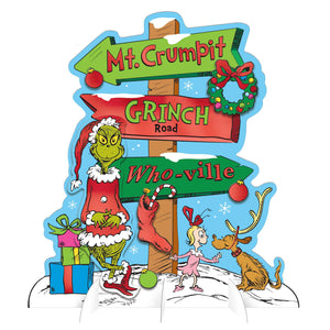Christmas Dr Seuss The Grinch Table Directional Sign Decoration