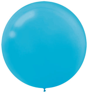 Latex Balloons 60cm 4 Pack Caribbean Blue Pack of 4