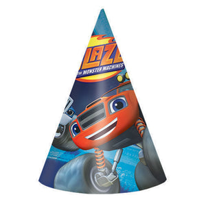 Blaze Party Hats Pack of 8